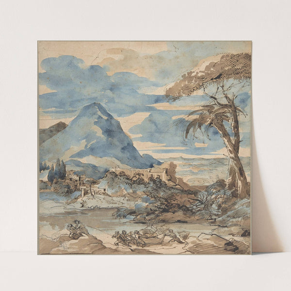 Landscape with Fishermen by Théodore Géricault