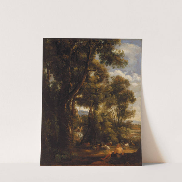 Landscape with goatherd and goats by John Constable
