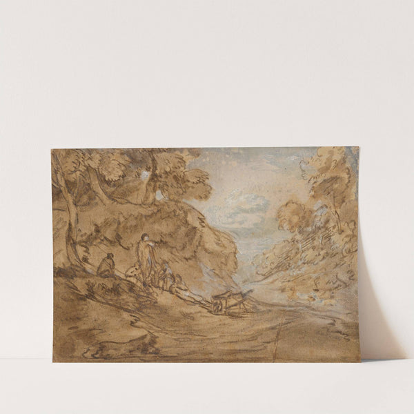 Landscape with Group of Figures Resting on a Hillside by Thomas Gainsborough