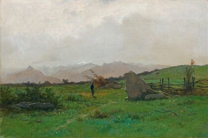 Landscape With Hiker