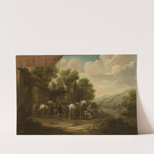 Landscape with horsemen by Eise Aetes Ruytenbach