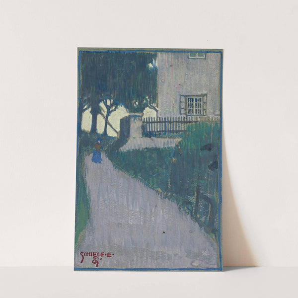 Landscape With House, Trees And Female Figure (1907.) by Egon Schiele