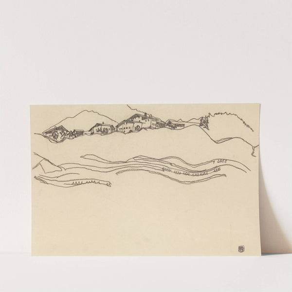 Landscape with Houses (1917) by Egon Schiele