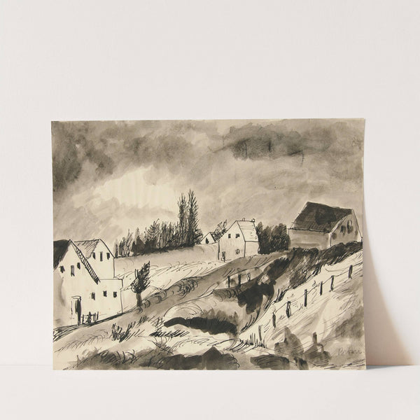 Landscape with Houses by Dora Bromberger