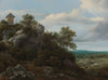 Landscape With Houses On A Rocky Hill With A View Of A Plain Beyond