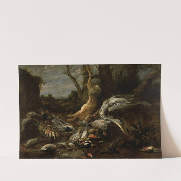 Landscape with hunting by Paul de Vos