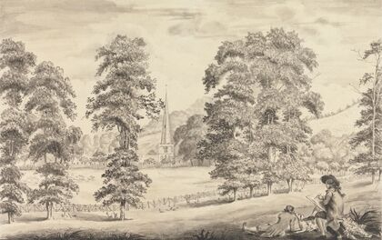 Landscape with Ledbury Church Spire — size preview