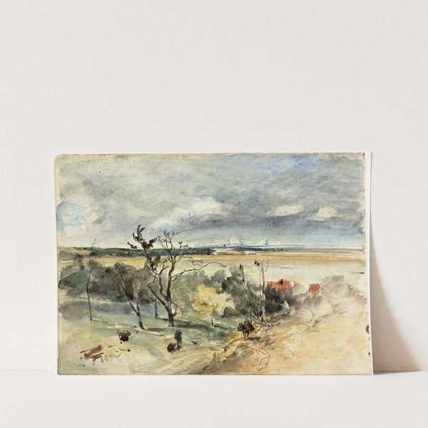 Landscape with Man on a Donkey by Johan Barthold Jongkind