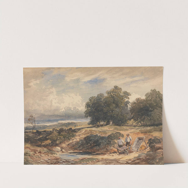 Landscape with Men Sifting Sand by David Cox Jnr