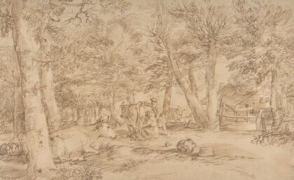 Landscape with Milkmaid
