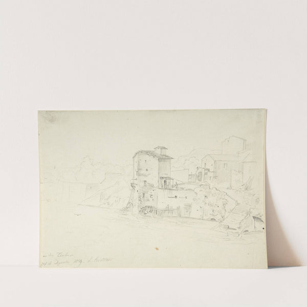 Landscape with Mill and Buildings by Adrian Ludwig Richter