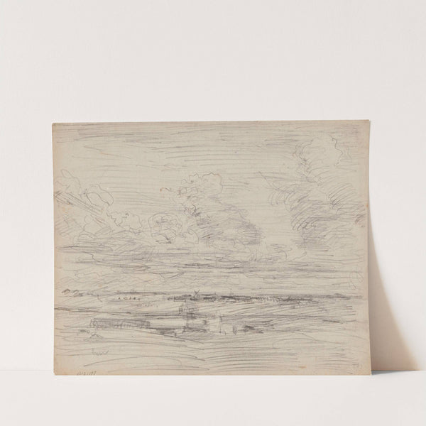 Landscape with Mills and Low Clouds (1892-1895) by James Ensor