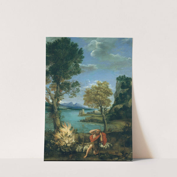 Landscape with Moses and the Burning Bush by Domenichino