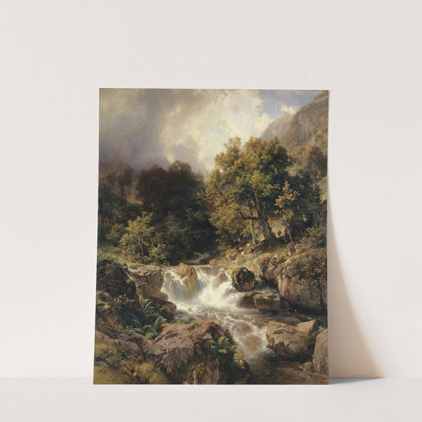 Landscape with Motifs from the Murgtal by the Walensee (1863) by Johann Gottfried Steffan