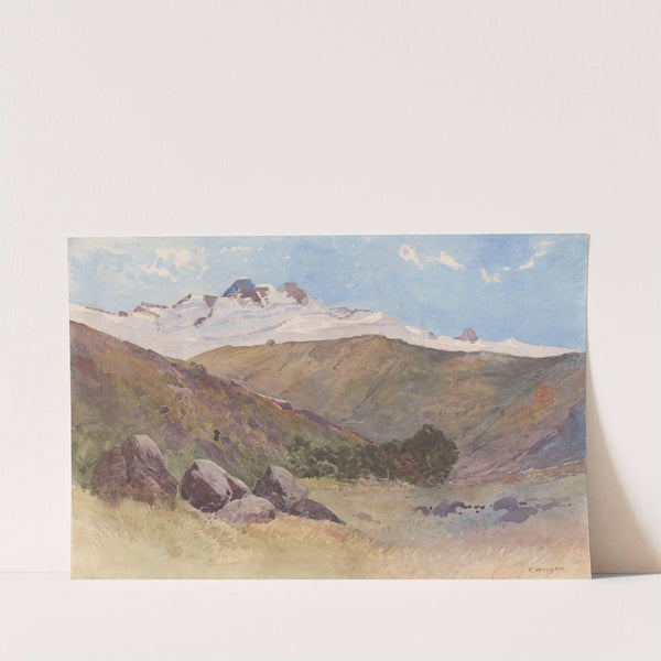 Landscape with mountain and gully by Frank Wright
