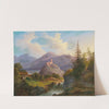 Landscape with Mountain Torrent and Castle in the Distance by Matthias Rudolf Toma