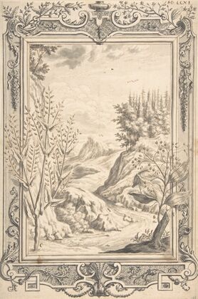 Landscape with Ornamental Frame