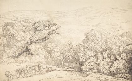 Landscape with Oxen and Felled Tree