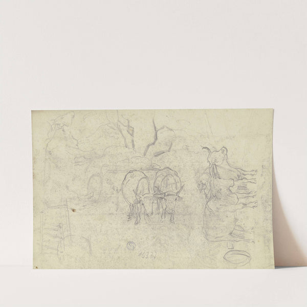 Landscape with oxes by Otto Scholderer