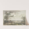 Landscape with Pack Donkeys, near Hilversum by Egbert van Drielst