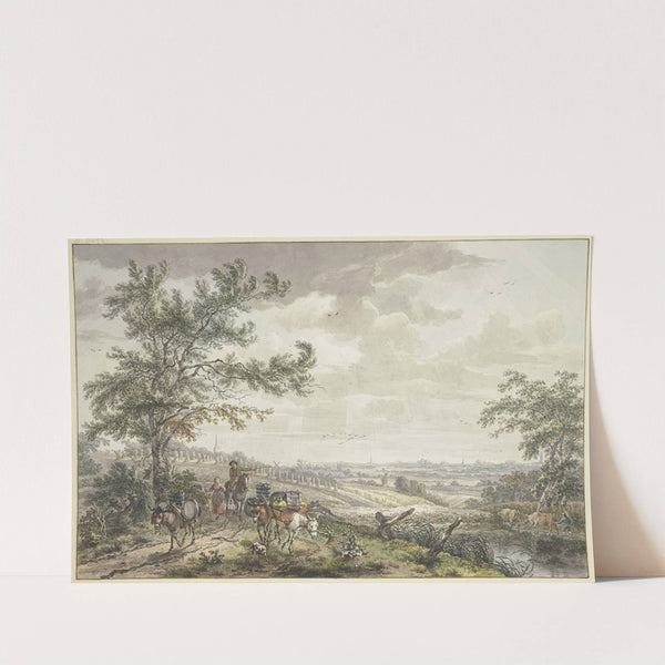 Landscape with Pack Donkeys, near Hilversum by Egbert van Drielst