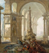 Landscape with palace interior