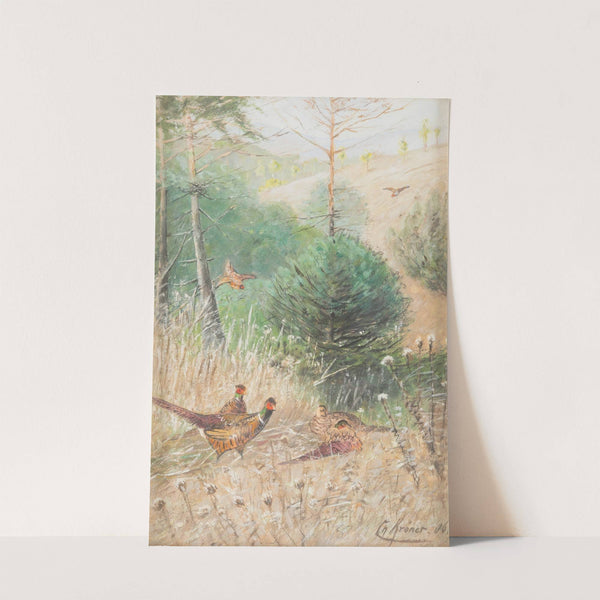 Landscape With Pheasants (1906) by Christian Kröner