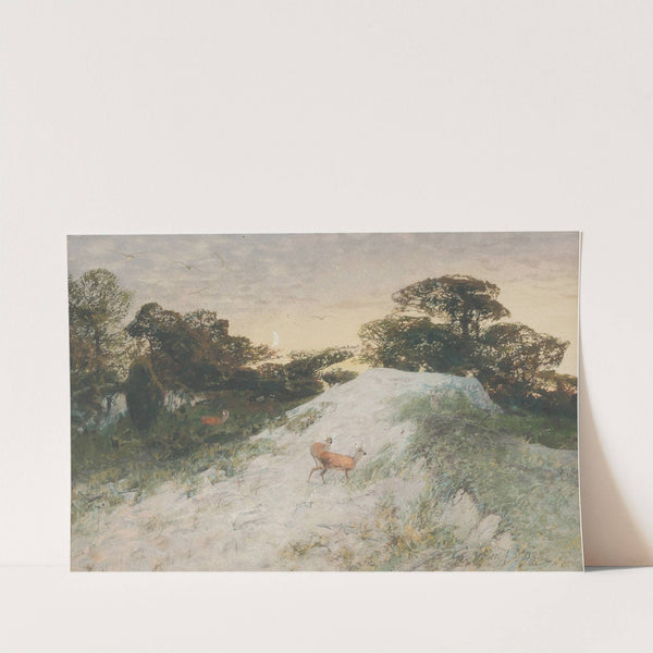 Landscape With Red Deer (1893) by Christian Kröner