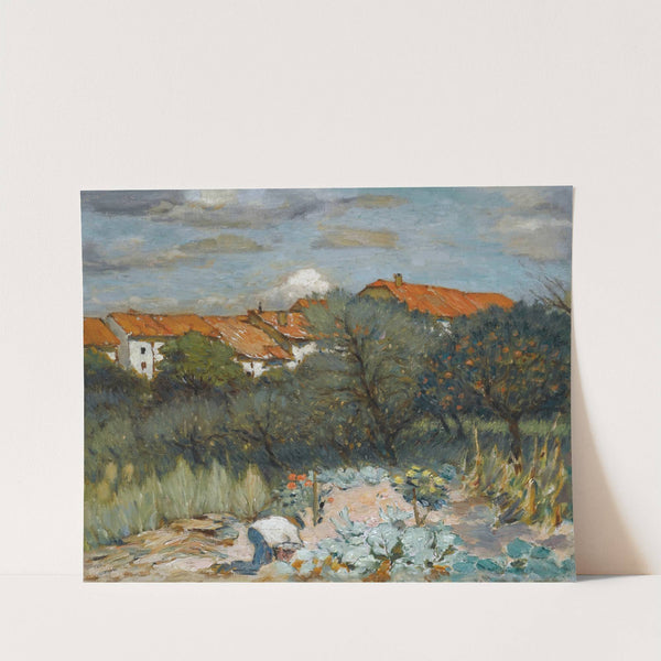 Landscape With Red Roofs (1943) by Peter Alexandrovitch Nilouss