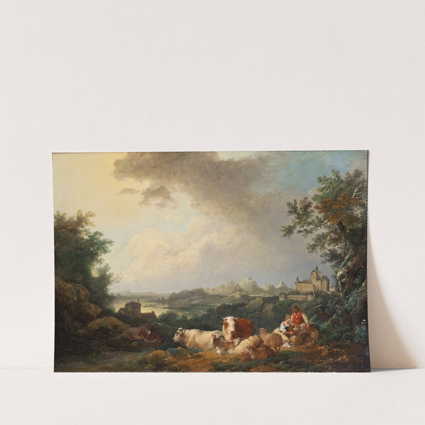 Landscape with Resting Cattle (1767) by Philip James de Loutherbourg