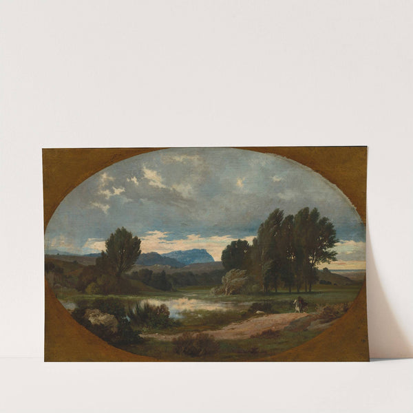 Landscape with Rider on White Horse (1846) by Jean-Achille Benouville