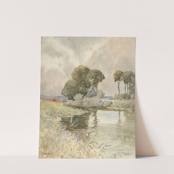 Landscape with river by William James Müller