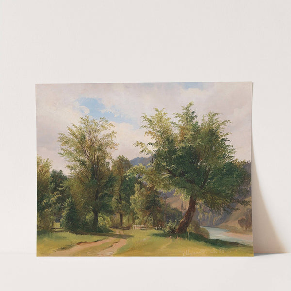 Landscape with Rivere by Ludwig Halauska