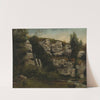 Landscape with Rocky Cliffs and a Waterfall (1872) by Gustave Courbet