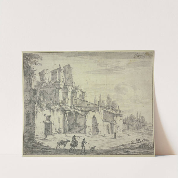 Landscape with ruins by Jan Wyck