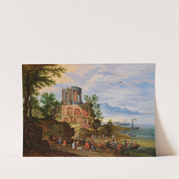 Landscape With Ruins Animated With Figures by Jan Brueghel the Younger