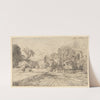 Landscape with rural buildings (Road next to a corn field) (1742) by Christian Wilhelm Ernst Dietrich