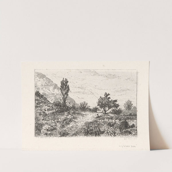 Landscape with rural road (1845) by Charles Emile Jacque