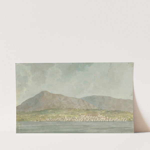 Landscape With Sea, Town and Hills (ca. 1785) by Willey Reveley
