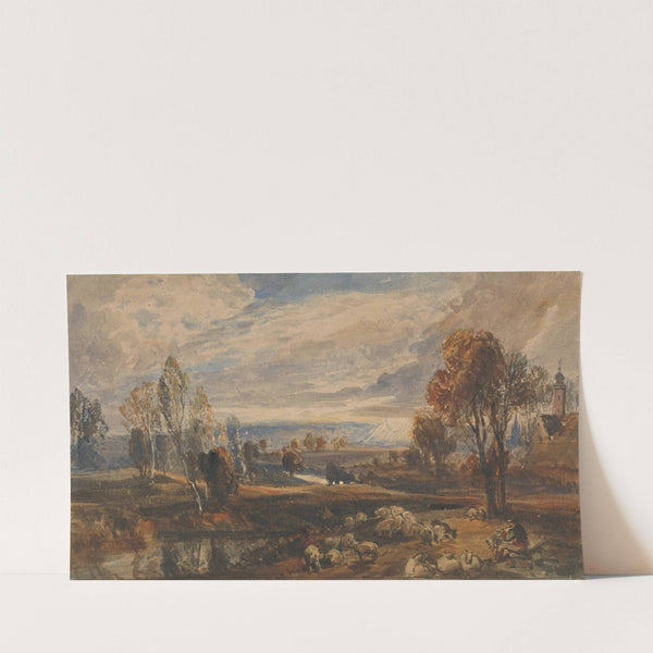 Landscape with Sheep by William Callow