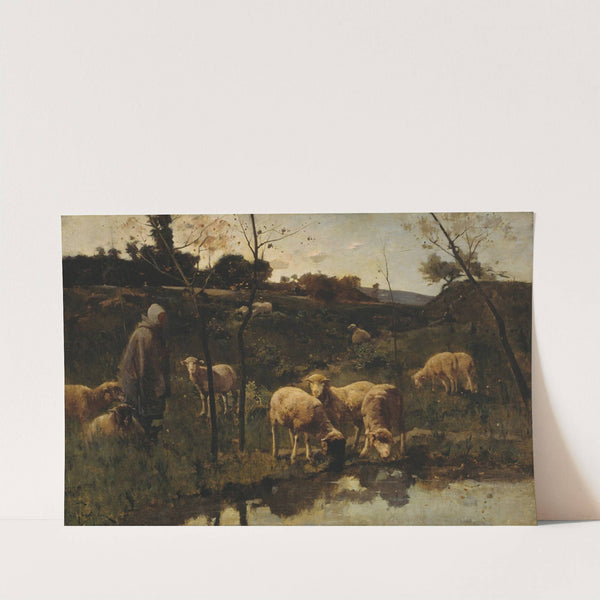 Landscape with Sheep, Picardy by Harry Thompson