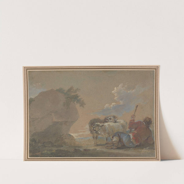 Landscape with Shepherd and Sheep by Thomas Barker