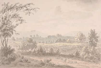Landscape with Shepherd and Sheep