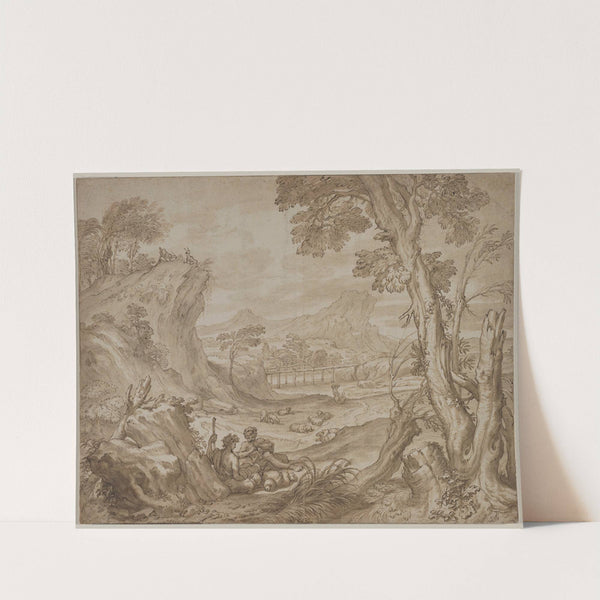 Landscape with Shepherds (c. 1700) by Domenico Piola