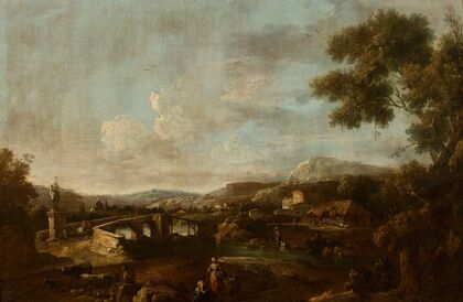 Landscape with staffage