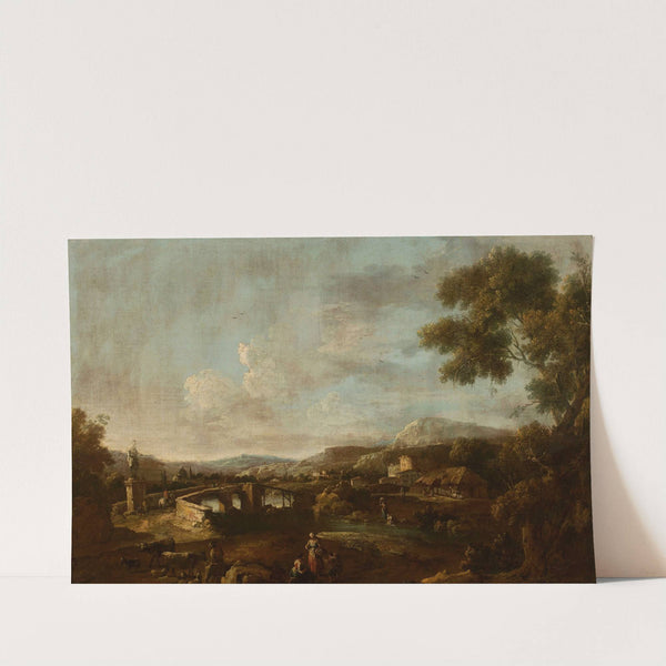 Landscape with staffage by Antonio Diziani