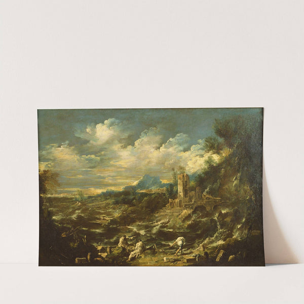 Landscape with Stormy Sea by Alessandro Magnasco