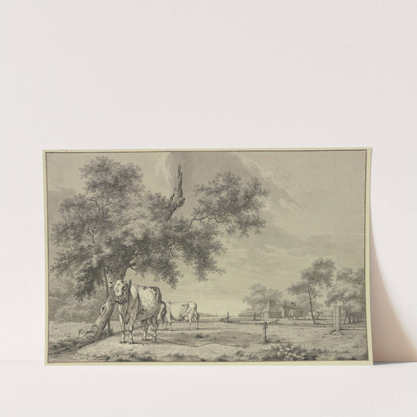Landscape with Tethered Bull by Bernhard Hendrik Thier