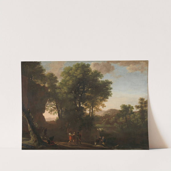 Landscape with the baptism of the eunuch by Herman van Swanevelt