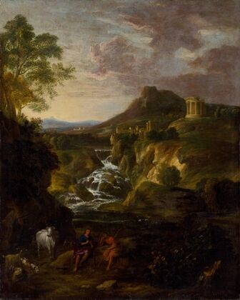 Landscape with the Cascades of Tivoli — size preview